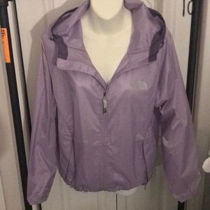 The North Face wind breaker purple size small
